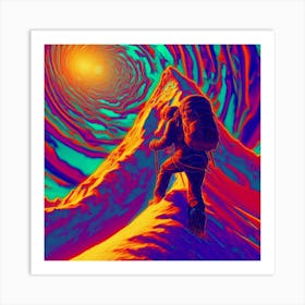 Psychedelic Mountain Art Print