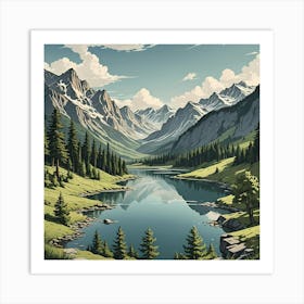 Peaceful valley Art Print