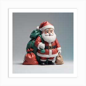 Santa Claus With Gifts Art Print