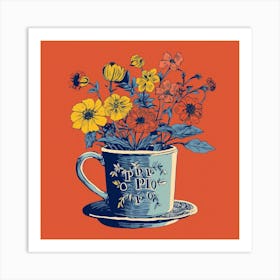 Flowers In A Cup 1 Art Print