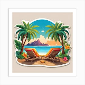 Beach Scene 1 Art Print