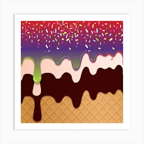 Ice Cream Background 4 Art Print