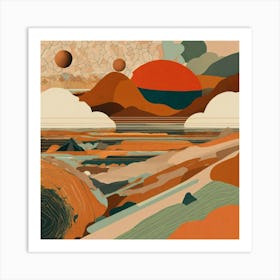Landscape In The Desert Art Print