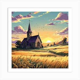 Church In The Field 2 Art Print