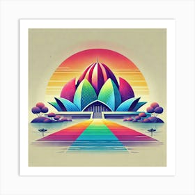 Lotus Temple 3 Art Print