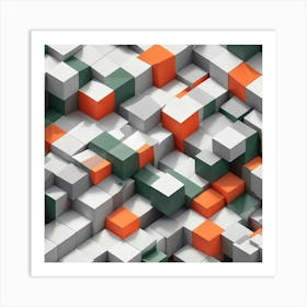 Abstract Cubes 10 Art Print