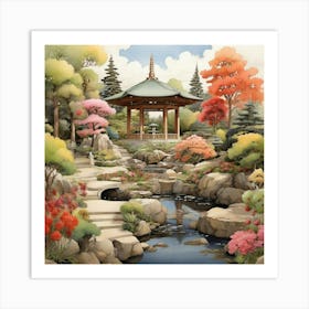 In The Garden Japanese Friendship Garden Art Print 3 Art Print