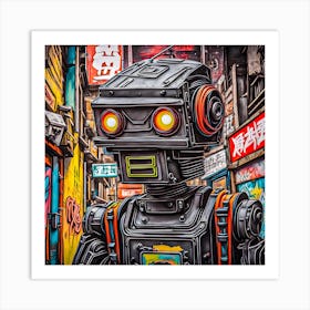 The robot Art Print