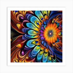 Psychedelic Flower 1 Art Print