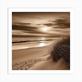 Sand Dunes At Sunset 1 Art Print