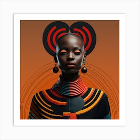 Bauhaus Kenyan Woman 03 Art Print