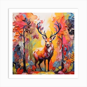 Deer In The Forest 1 Art Print