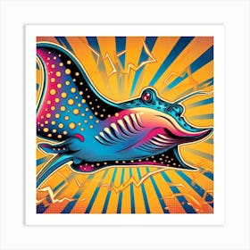 Electric Stingray, Pop Art 4 Art Print