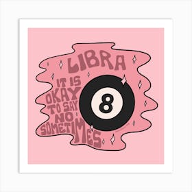Libra Magic 8 Ball Art Print