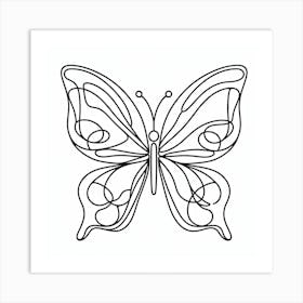 Butterfly Picasso style 9 Art Print