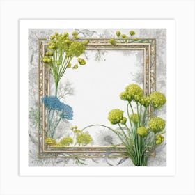 Frame Of Flowers 3 Art Print