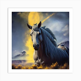 Horse In The Desert Art Print