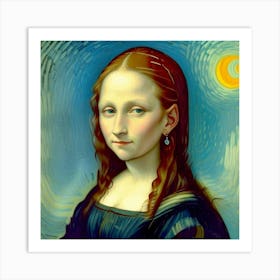 The Early Smile of Mona Lisa Art Print