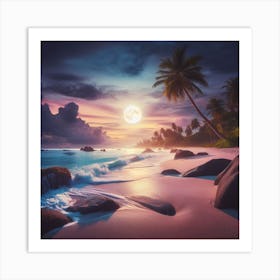 Sunset On The Beach 5 Art Print