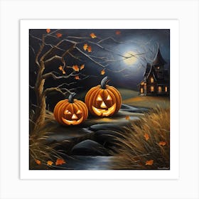 Halloween Pumpkins 6 Art Print