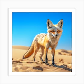 Red Fox In The Desert Art Print