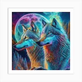 Wolf Painting Art Print