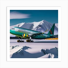 Green Airplane Art Print