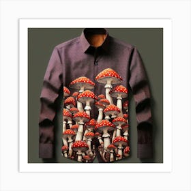 Unique combination of mushrooms on gent's shirt Art Print