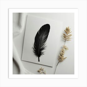 Black Feather 2 Art Print