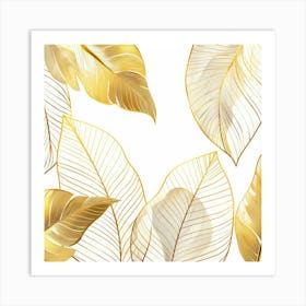 Gold Leaves 1 Art Print