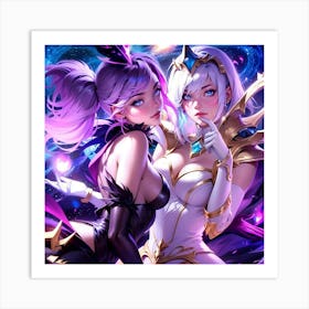 Two Anime Girls Art Print