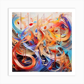 Abstract Music Painting 1 Art Print