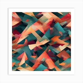 Abstract Triangles Art Print