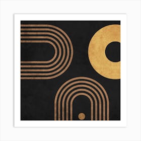 Transitions In Black 2 Square Art Print