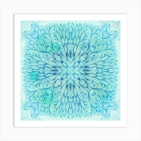 Hand Drawn Floral Mandala 07 1 Art Print