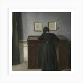 Woman At A Desk Art Print