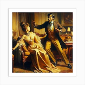 Victorian Lovers Art Print