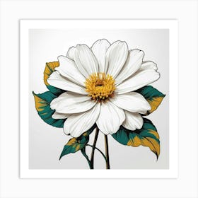 White Daisy 2 Art Print