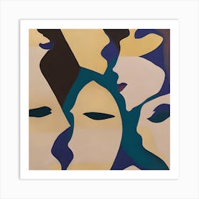 Abstract Facial 1 Art Print