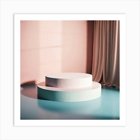 White Stage In A Room Art Print