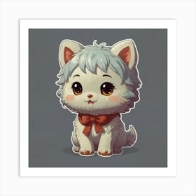 Cute Cat Art Print