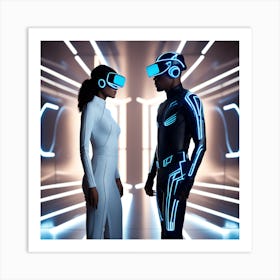 Futuristic Couple 19 Art Print