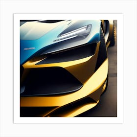 closeup of sports car Art Print