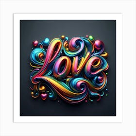 Love Lettering 1 Art Print