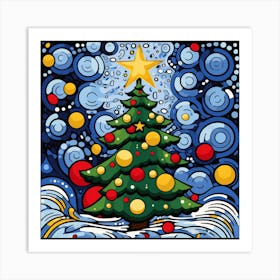 Christmas Tree - Abstract Christmas Art Print