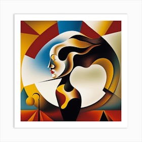 Her in abstract 6 Art Print