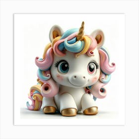 Unicorn Figurine 57 Art Print