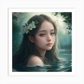 Nymph's Watery Haven Art Print