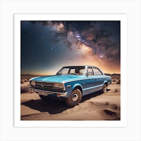 A Car Flaying In The Galaxy A54 1 Art Print