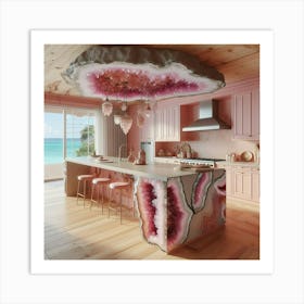 Pink Kitchen Art Print